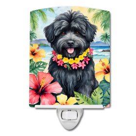 NEW Puli Luau Ceramic Night Light Compact, UL-Certified, Ideal for Bedroom, Bathroom, Nursery, Hallway, Kitchen, 6x4x3, Multicolor