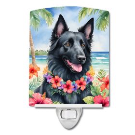 NEW Belgian Sheepdog Luau Ceramic Night Light Compact, UL-Certified, Ideal for Bedroom, Bathroom, Nursery, Hallway, Kitchen, 6x4x3, Multicolor