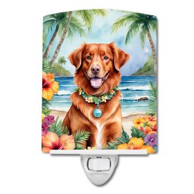 NEW Nova Scotia Duck Tolling Retriever Luau Ceramic Night Light Compact, UL-Certified, Ideal for Bedroom, Bathroom, Nursery, Hallway, Kitchen, 6x