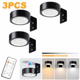 Picture Lights For Wall, 3 Lighting Modes Magnetic Art Display Light,Battery Operated Led Painting Light With Remote Control Dimmable & Timer,9Pa (Option: 3Pcs)