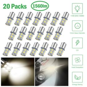 20Pcs 12V Car Light Bulbs 4500K 14MM Aluminum Alloy Turn Signal Light (Option: Style1)