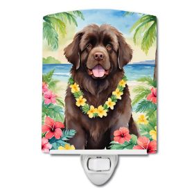 NEW Newfoundland Luau Ceramic Night Light Compact, UL-Certified, Ideal for Bedroom, Bathroom, Nursery, Hallway, Kitchen, 6x4x3, Multicolor (Default: Default)
