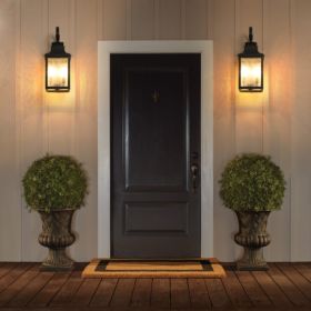 Large Outdoor Glass Wall Light Supports Many Types Of Bulbs -2 Packs Unavailable Platforms- Temu (Option: Black)