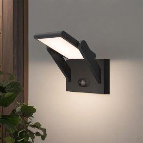 Inowel Solar Wall Lights Outdoor Motion Sensor Wall Sconce Dimmable Porch Lights 11611HB (Option: Black)
